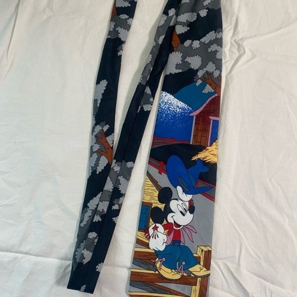 Disney Mickey Mouse men tie western cowboy farm Balancine harvest USA